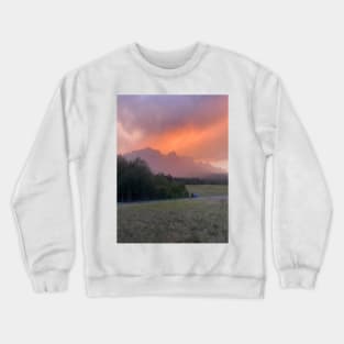 mountain sunset Crewneck Sweatshirt